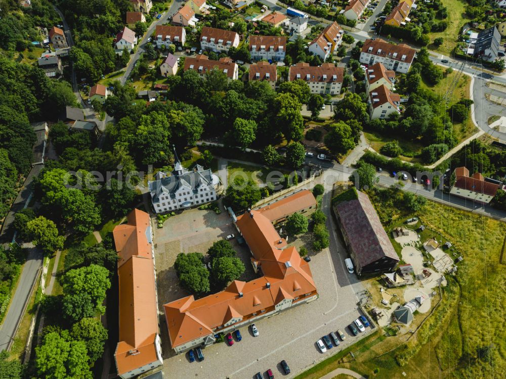 Aerial image Freital - Palace Burgk on street Altburgk in the district Burgk in Freital in the state Saxony, Germany