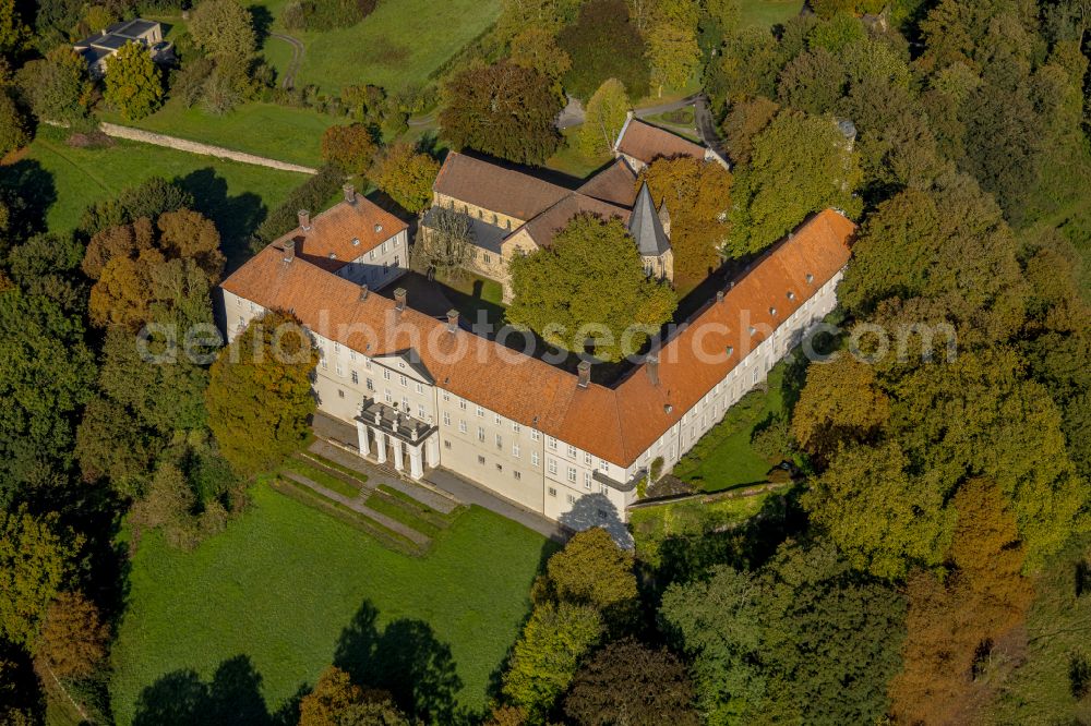 Aerial image Selm - Palace Cappenberg in the district Cappenberg in Selm in the state North Rhine-Westphalia, Germany