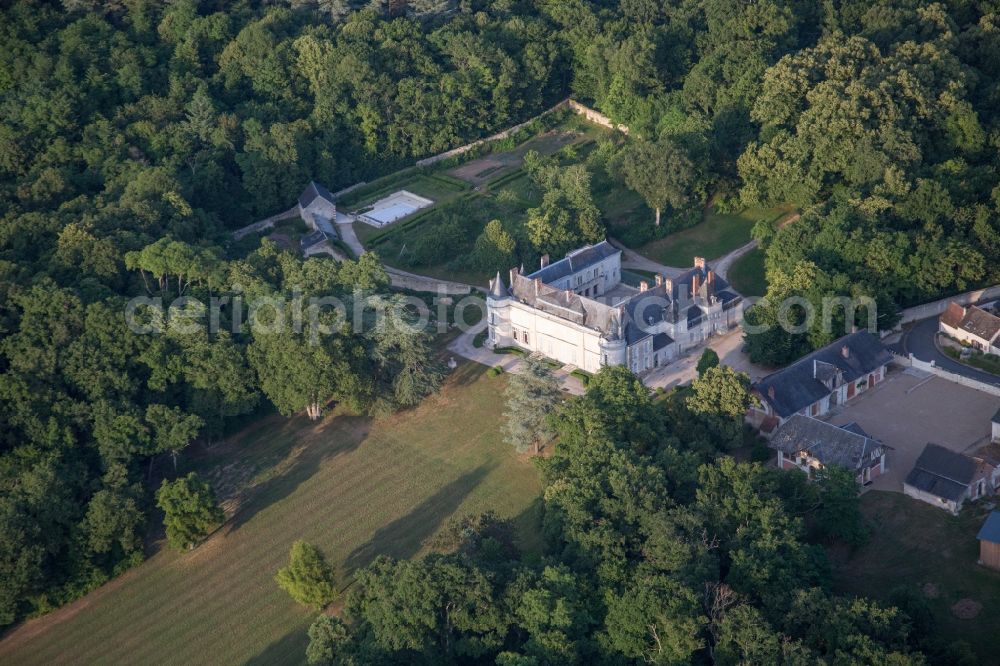 Aerial photograph Chailles - Palace Chartau de Plessis in Chailles in Centre-Val de Loire, France