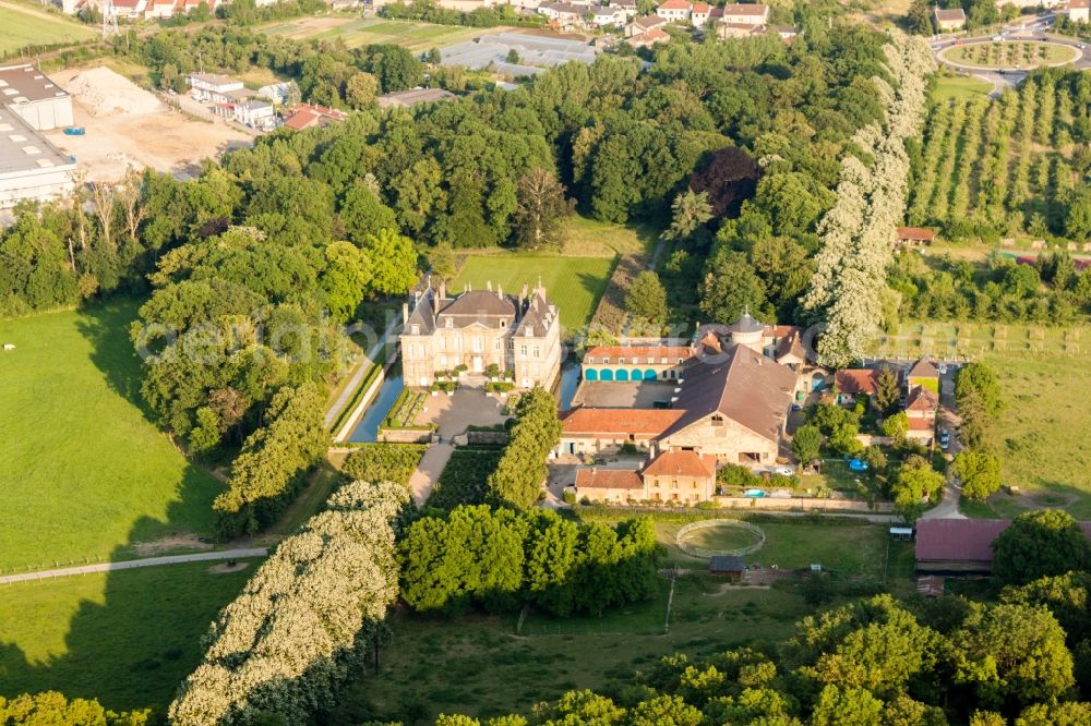 Aerial photograph Manom - Palace Chateau La Grange in Manom in Grand Est, France