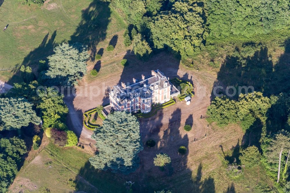 Aerial image Orchaise - Palace Chateau du Guerinet in Orchaise in Centre-Val de Loire, France