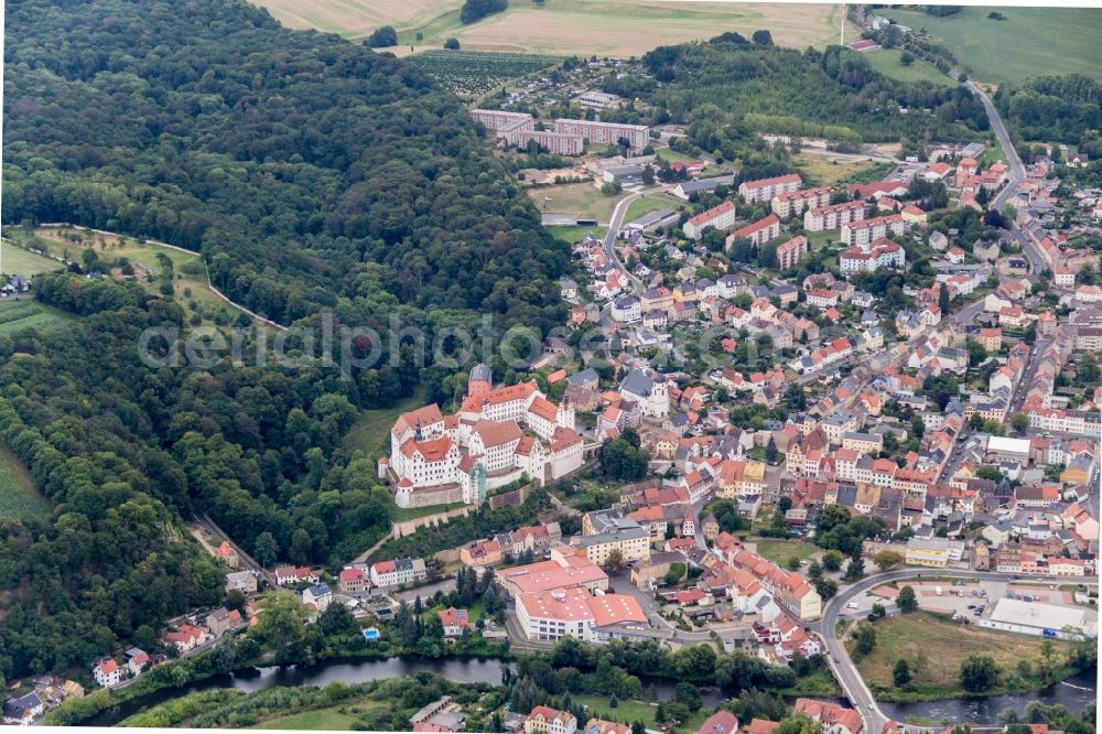 Colditz from the bird's eye view: Palace Colditz in Colditz in the state Saxony, Germany