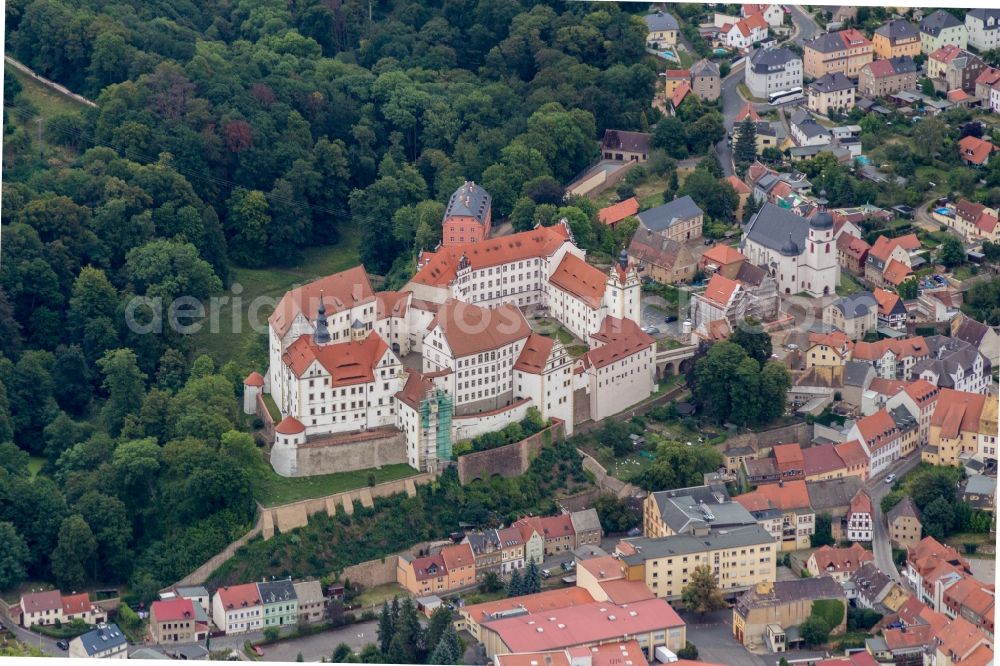 Aerial image Colditz - Palace Colditz in Colditz in the state Saxony, Germany