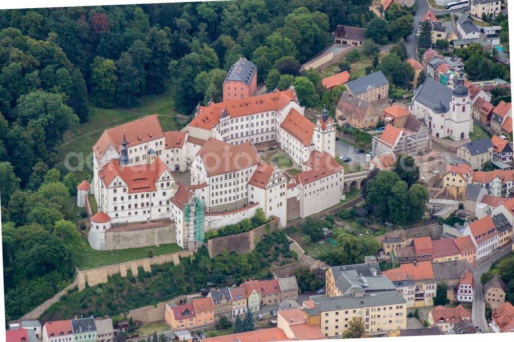 Aerial photograph Colditz - Palace Colditz in Colditz in the state Saxony, Germany