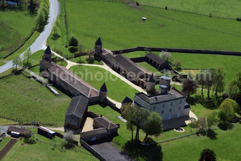 Cussac from above - Palace in Cussac in Aquitaine Limousin Poitou-Charentes, France