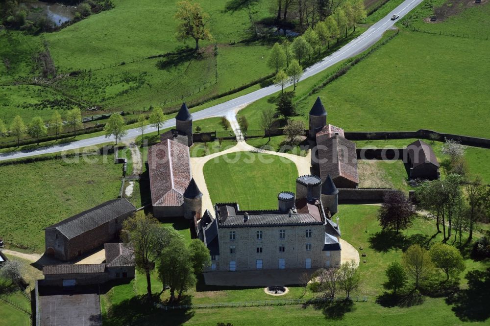 Aerial image Cussac - Palace in Cussac in Aquitaine Limousin Poitou-Charentes, France