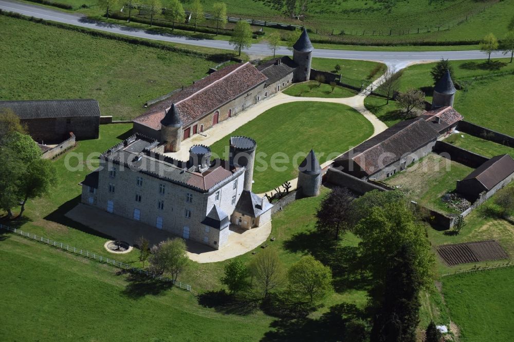 Aerial image Cussac - Palace in Cussac in Aquitaine Limousin Poitou-Charentes, France