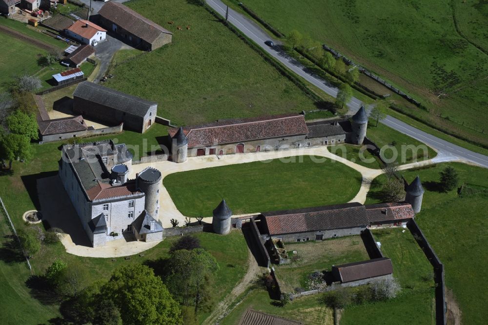 Cussac from above - Palace in Cussac in Aquitaine Limousin Poitou-Charentes, France