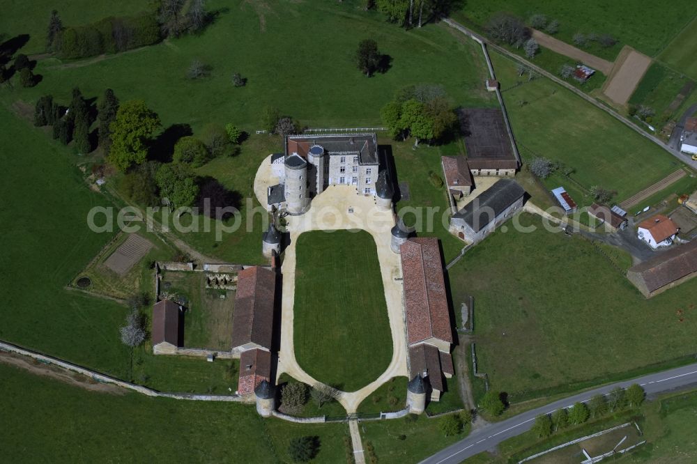 Cussac from above - Palace in Cussac in Aquitaine Limousin Poitou-Charentes, France