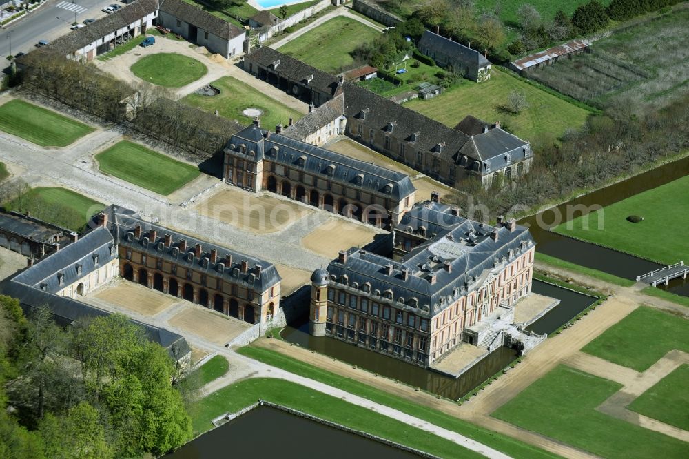 Dampierre-en-Yvelines from above - Palace Dampierre in Dampierre-en-Yvelines in Ile-de-France, France