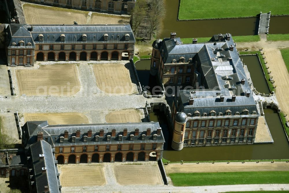 Aerial image Dampierre-en-Yvelines - Palace Dampierre in Dampierre-en-Yvelines in Ile-de-France, France