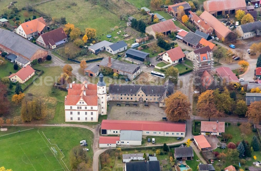 Aerial image Gumtow - Palace Demerthin in Gumtow in the state Brandenburg, Germany