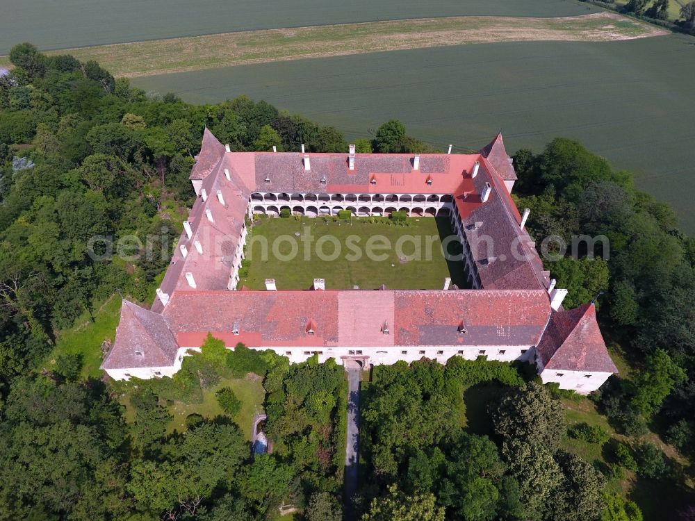 Aerial image Deutschkreutz - Palace in Deutschkreutz in Burgenland, Austria