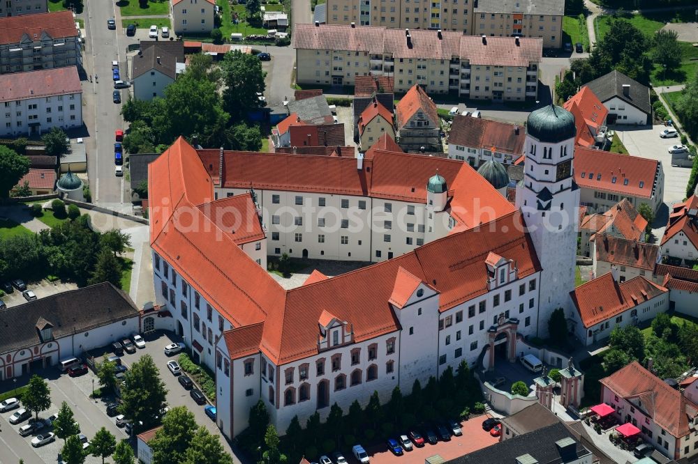 Aerial photograph Dillingen an der Donau - Palace in Dillingen an der Donau in the state Bavaria, Germany