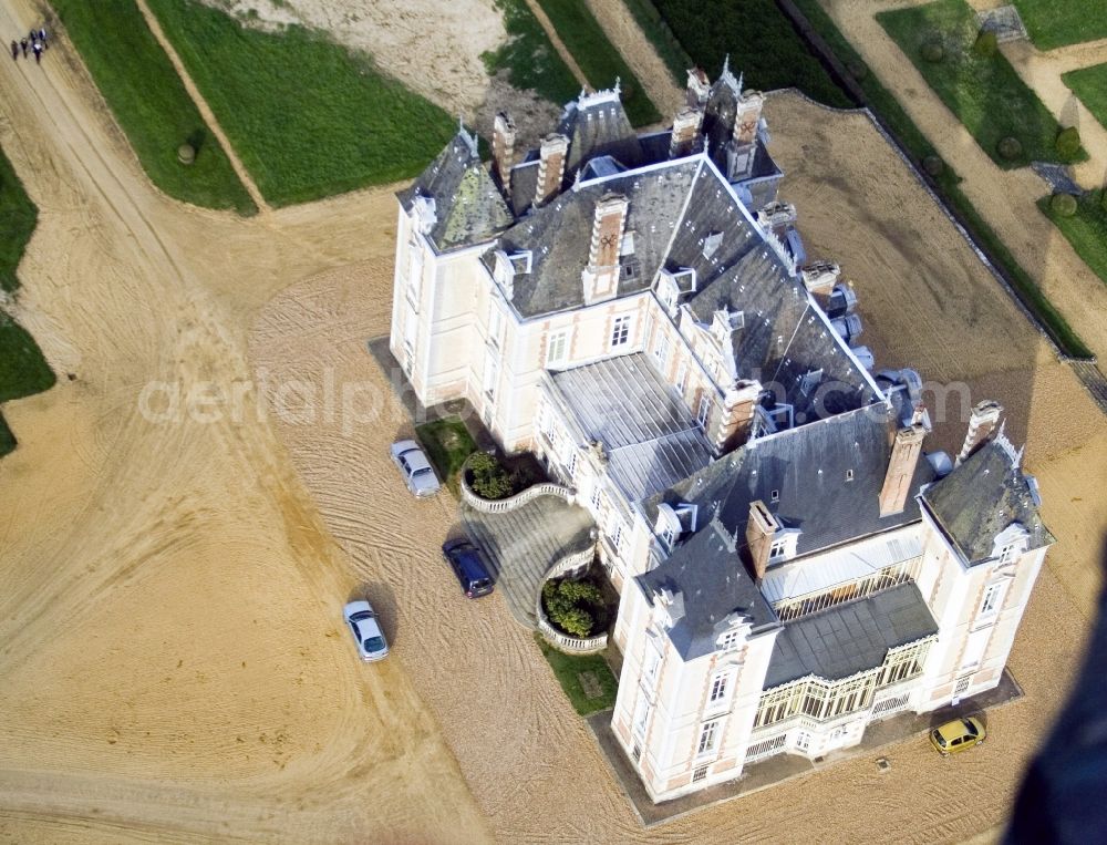 Coudrecieux from above - Palace Le Domaine de la Pierre in Coudrecieux in Pays de la Loire, France