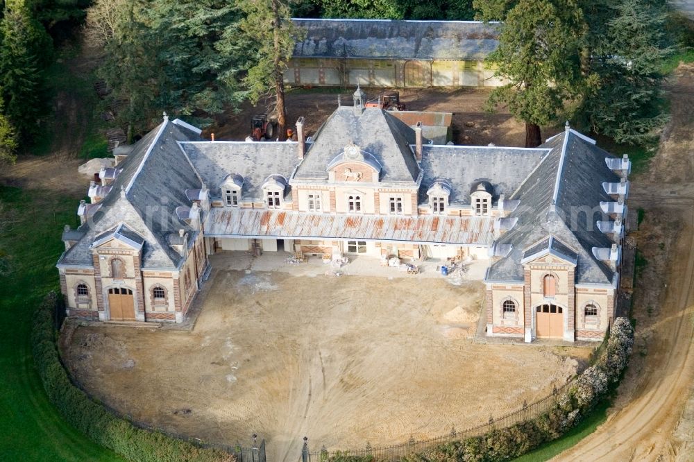 Aerial image Coudrecieux - Palace Le Domaine de la Pierre in Coudrecieux in Pays de la Loire, France