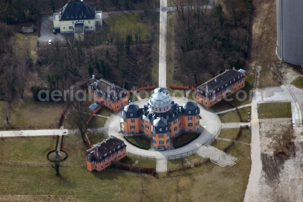 Aerial photograph Waghäusel - Palace Eremitage Waghaeusel in the district Wiesental in Waghaeusel in the state Baden-Wuerttemberg