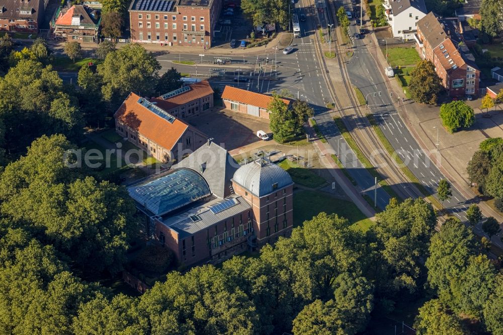 Gelsenkirchen from above - Palace Erlebnismuseum Schloss Horst on the Turfstrasse in the district Horst in Gelsenkirchen at Ruhrgebiet in the state North Rhine-Westphalia, Germany