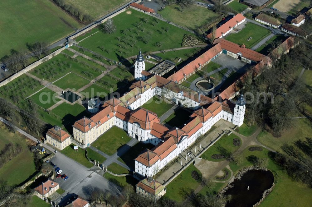 Eichenzell from above - Palace Fasanerie in Eichenzell in the state Hesse