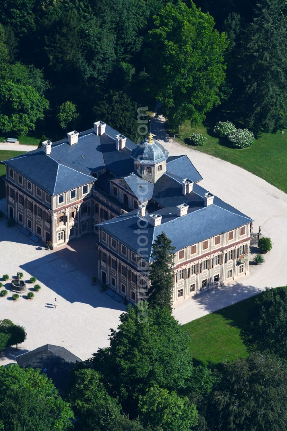 Aerial photograph Rastatt - Palace Favorite in Rastatt in the state Baden-Wurttemberg, Germany