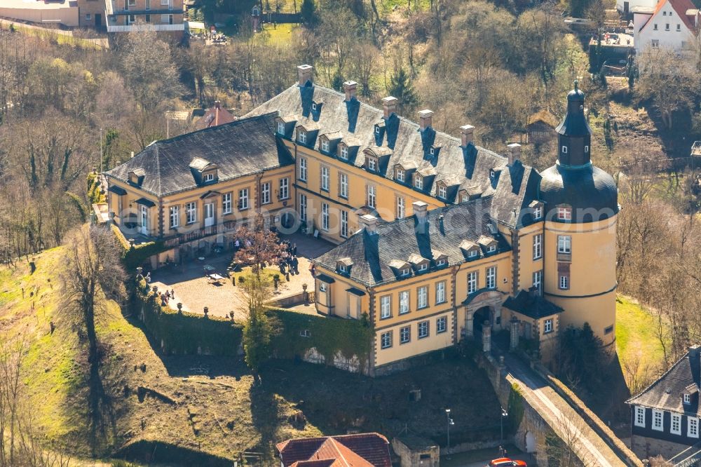 Aerial image Bad Wildungen - Palace Schloss Friedrichstein on Schlossstrasse in Bad Wildungen in the state Hesse, Germany