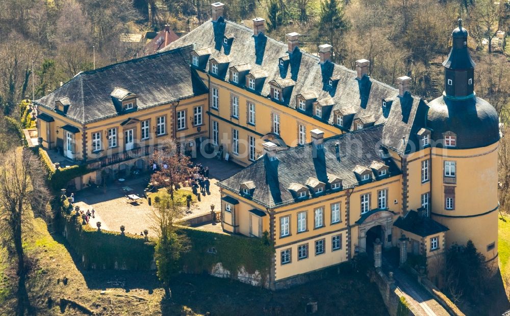 Aerial photograph Bad Wildungen - Palace Schloss Friedrichstein on Schlossstrasse in Bad Wildungen in the state Hesse, Germany