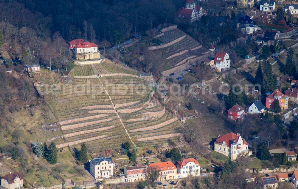 Radebeul from the bird's eye view: Palace in Radebeul in the state Saxony, Germany