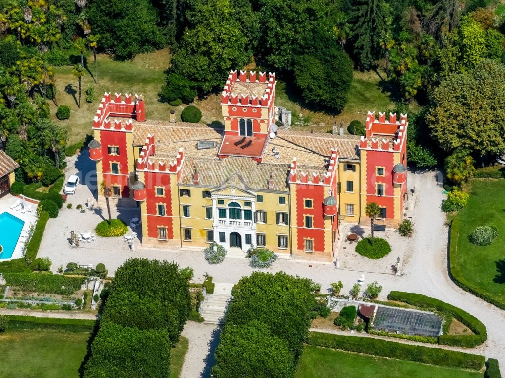 Garda from above - Palace in Garda in Veneto, Italy