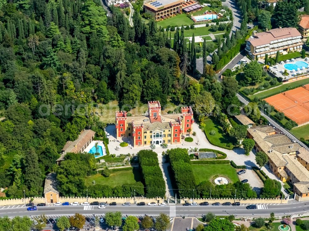 Aerial image Garda - Palace in Garda in Veneto, Italy