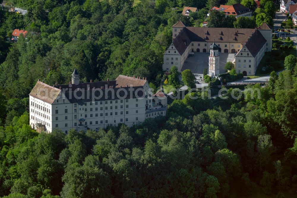 Heiligenberg from above - Palace in Heiligenberg in the state Baden-Wuerttemberg, Germany