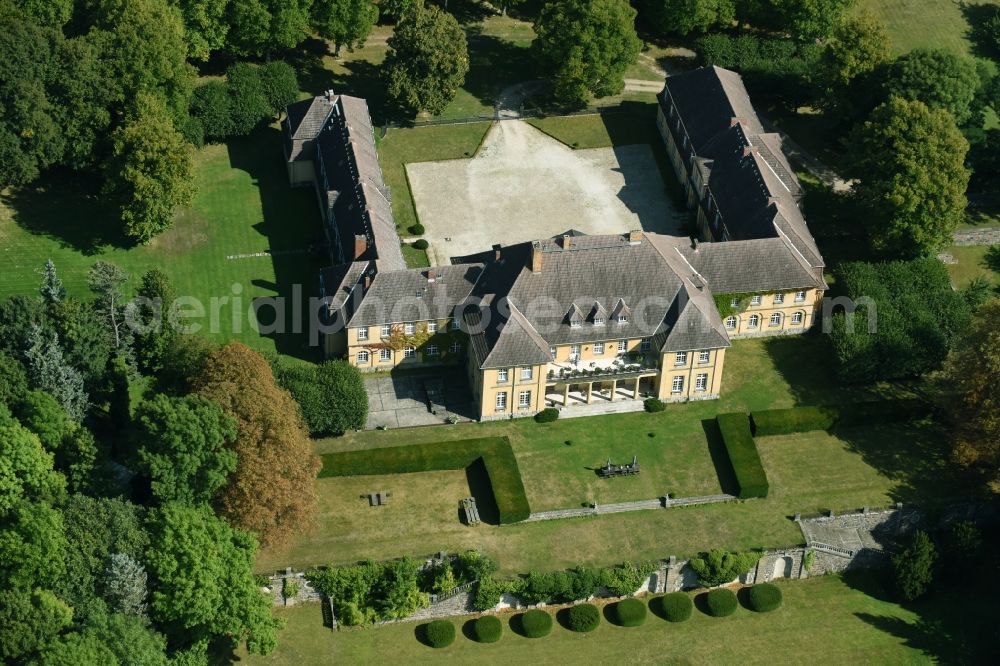 Templin from above - Palace Herzfelde in Templin in the state Brandenburg