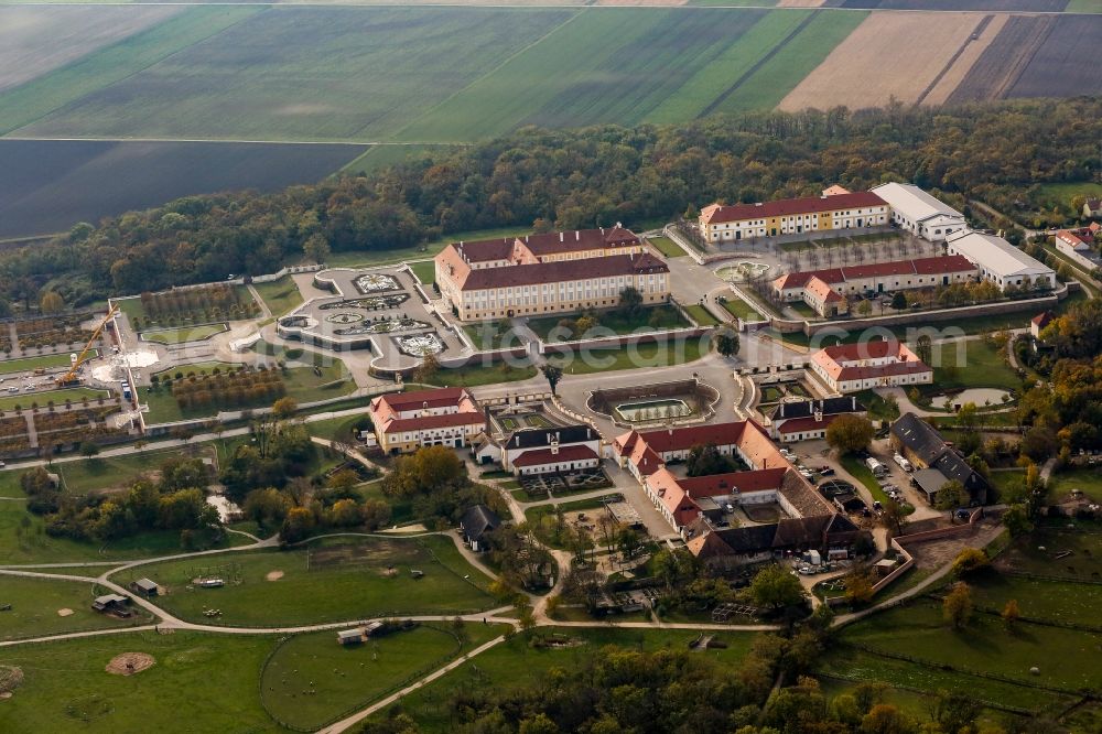 Aerial photograph Schloßhof - Palace of Schloss Schoenbrunn Kultur- and Betriebsges.m.b.H. in Schlosshof in Lower Austria, Austria