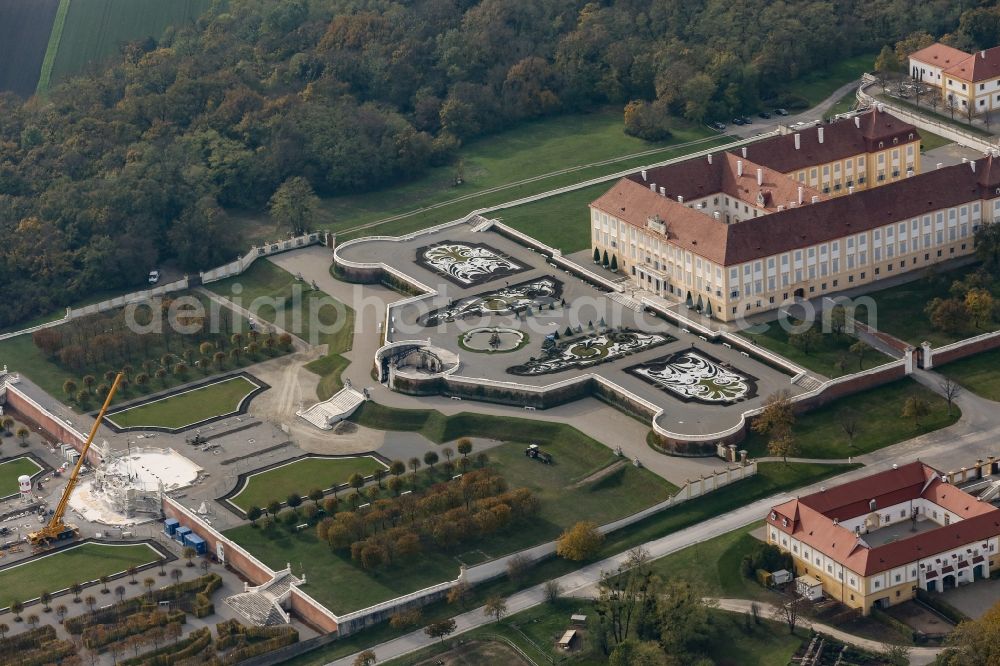 Schloßhof from above - Palace of Schloss Schoenbrunn Kultur- and Betriebsges.m.b.H. in Schlosshof in Lower Austria, Austria