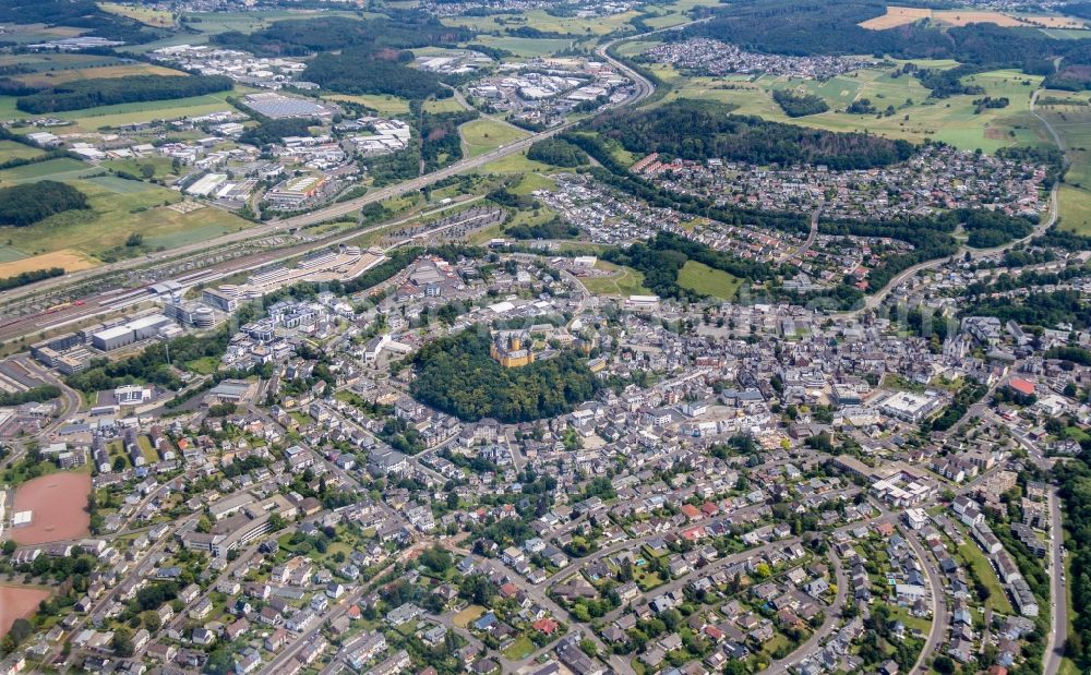 Montabaur from the bird's eye view: Palace hotel in Montabaur in the state Rhineland-Palatinate, Germany