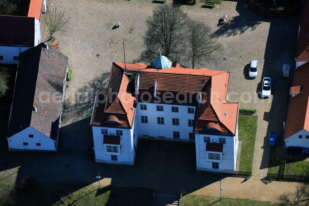 Berlin from above - Palace Jagdschloss Grunewald on Huettenweg in the district Grunewald in Berlin