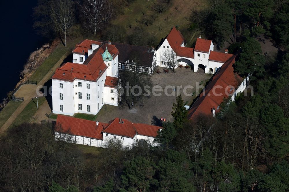 Aerial image Berlin - Palace Jagdschloss Grunewald on Huettenweg in the district Grunewald in Berlin