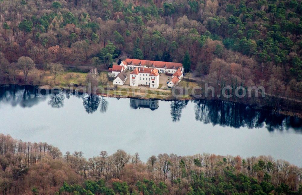 Aerial image Berlin - Palace Jagdschloss Grunewald on Huettenweg in the district Grunewald in Berlin