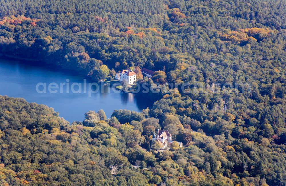 Aerial photograph Berlin - Palace Jagdschloss Grunewald on Huettenweg in the district Grunewald in Berlin