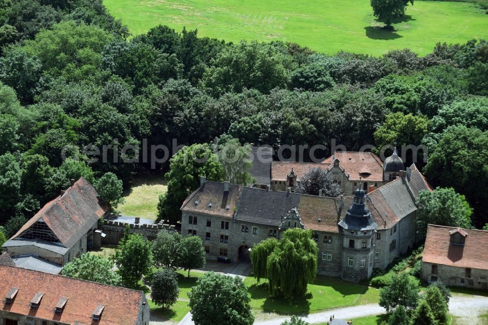 Krottdorf from above - Palace in Krottdorf in the state Saxony-Anhalt