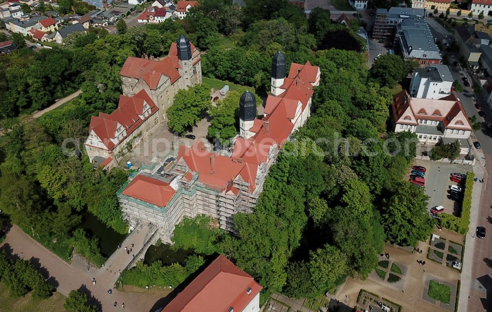 Köthen (Anhalt) from the bird's eye view: Palace in Koethen (Anhalt) in the state Saxony-Anhalt, Germany