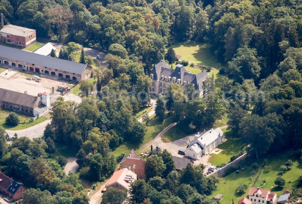 Aerial image Wandlitz - Palace in Lanke in the state Brandenburg