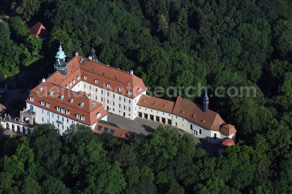 Lichtenwalde from above - Palace Lichtenwalde in Lichtenwalde in the state Saxony