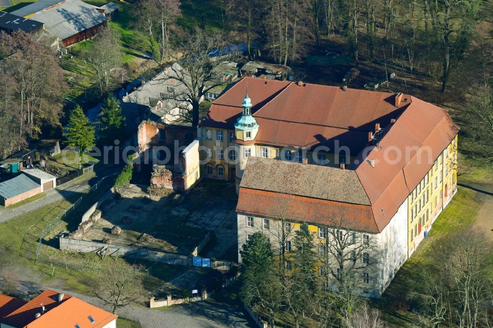 Lieberose from the bird's eye view: Palace Lieberose on Schlosshof in Lieberose in the state Brandenburg, Germany