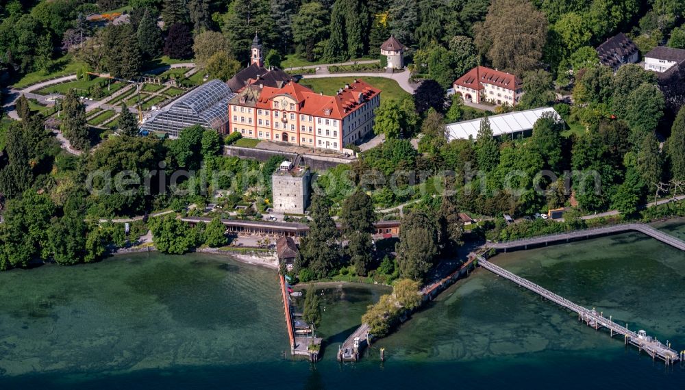 Konstanz from above - Palace Mainau in Konstanz at island Mainau in the state Baden-Wuerttemberg, Germany