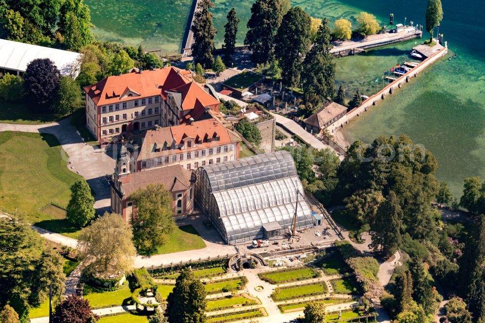 Aerial photograph Konstanz - Palace Mainau in Konstanz at island Mainau in the state Baden-Wuerttemberg, Germany