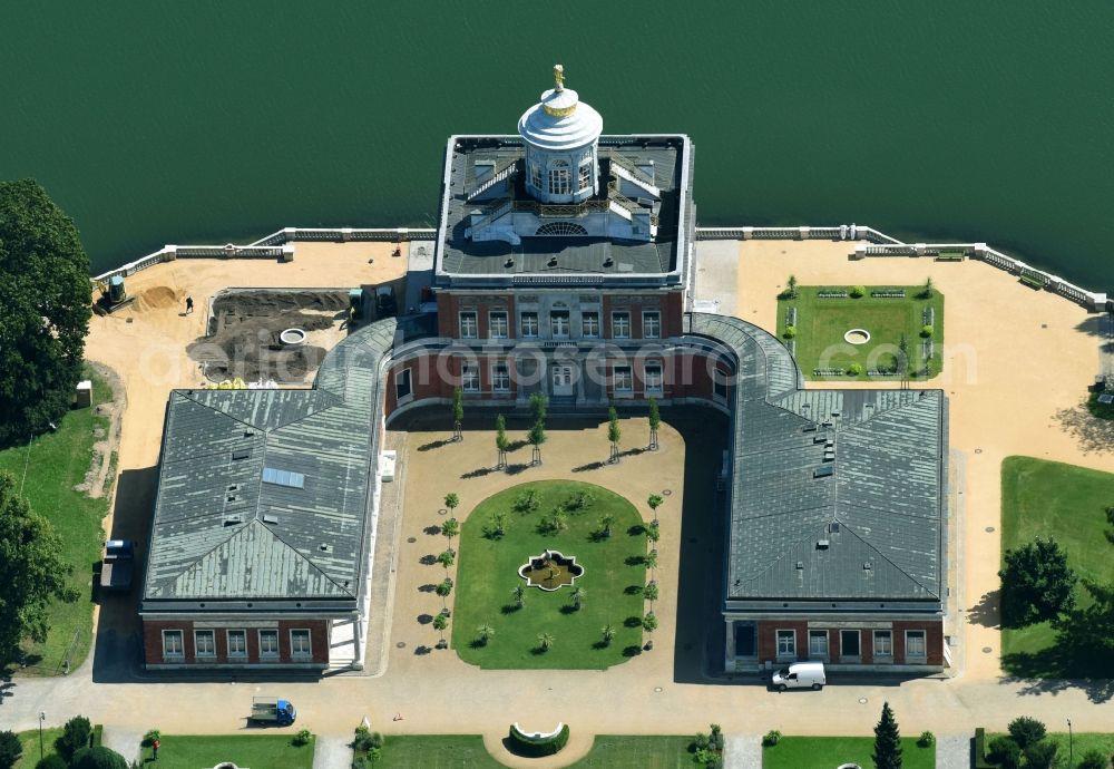 Potsdam from the bird's eye view: Palace - Marmorpalais Im Neuen Garten in the district Noerdliche Vorstadt in Potsdam in the state Brandenburg, Germany