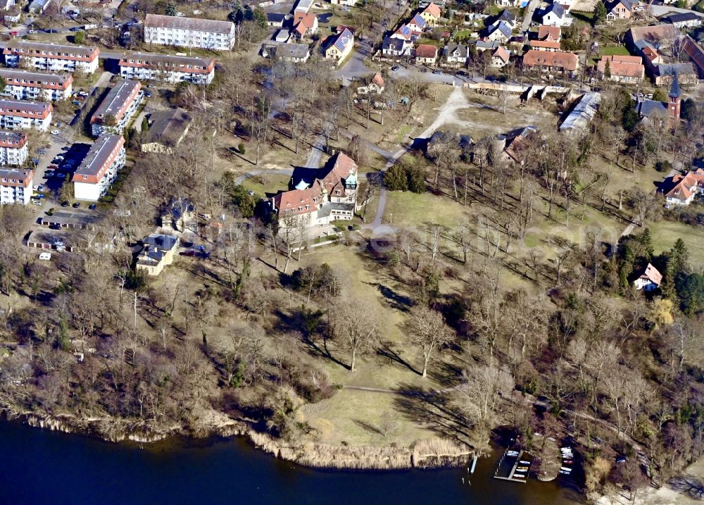 Aerial photograph Potsdam - Palace Marquardt in Potsdam in the state Brandenburg, Germany