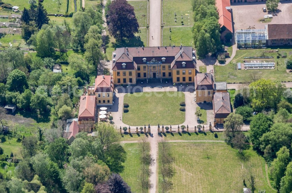 Mosigkau from the bird's eye view: Palace in Mosigkau in the state Saxony-Anhalt