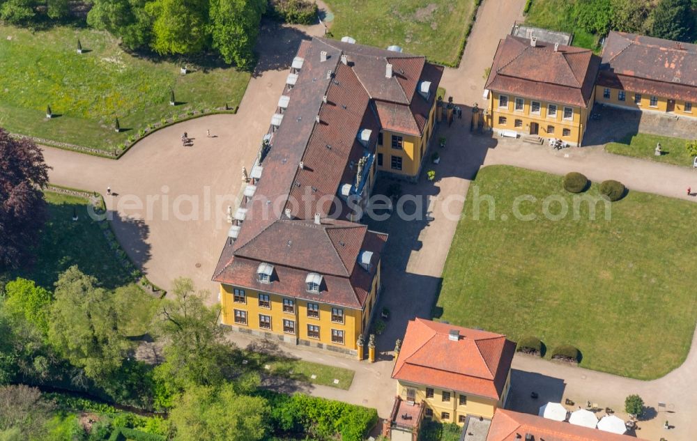 Mosigkau from the bird's eye view: Palace in Mosigkau in the state Saxony-Anhalt