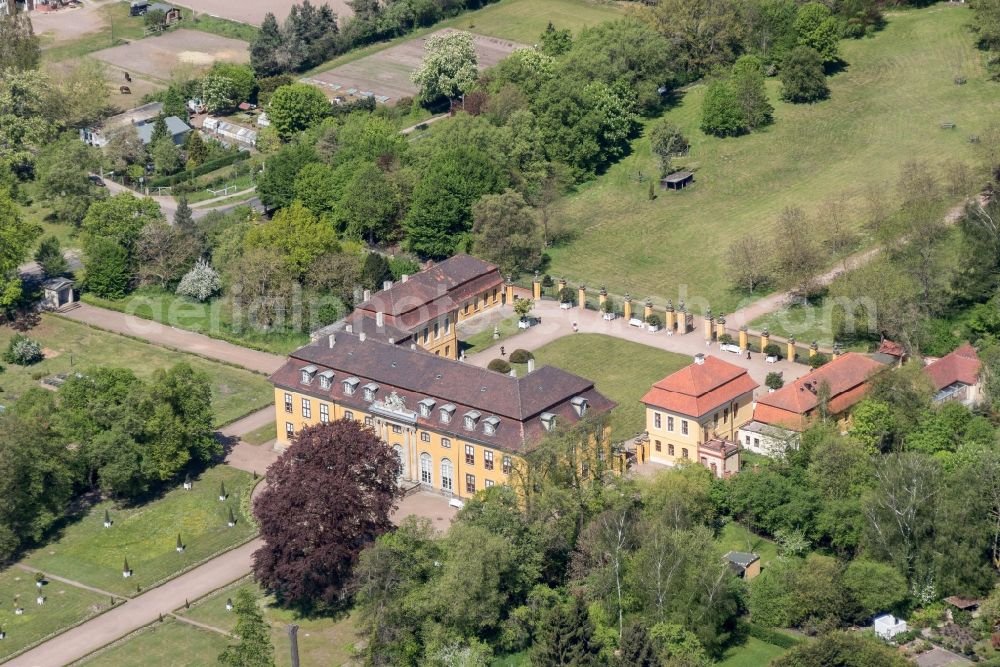 Mosigkau from above - Palace in Mosigkau in the state Saxony-Anhalt